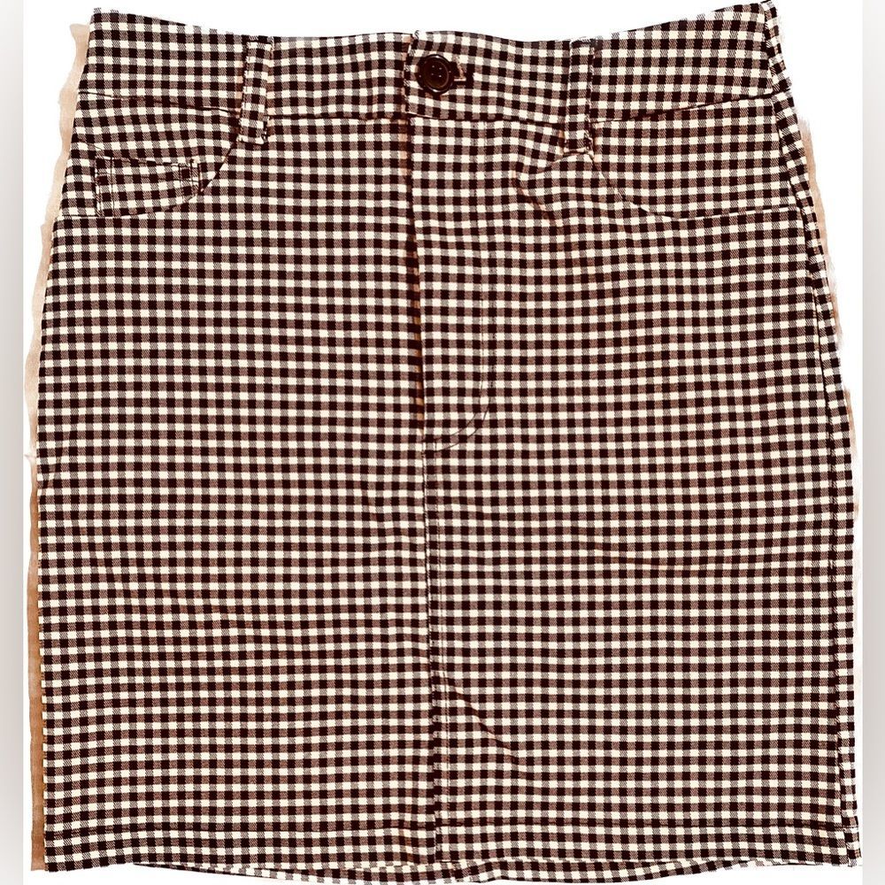 NEW Forever 21 Plaid Mini Skirt Size S, Brown Black checkered, New Without Tag
